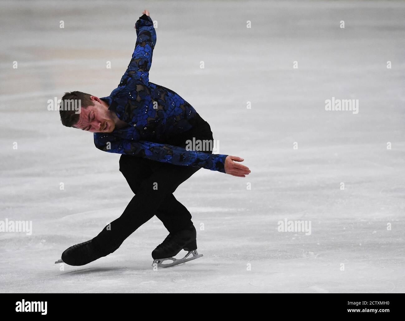 Oberstdorf, Allemagne. 25 septembre 2020. Patinage artistique, série Challenger - Nebelhorn Trophy, Men, Freestyle : Paul Fentz (Allemagne) montre son style libre. Credit: Angelika Warmuth/dpa/Alamy Live News Banque D'Images