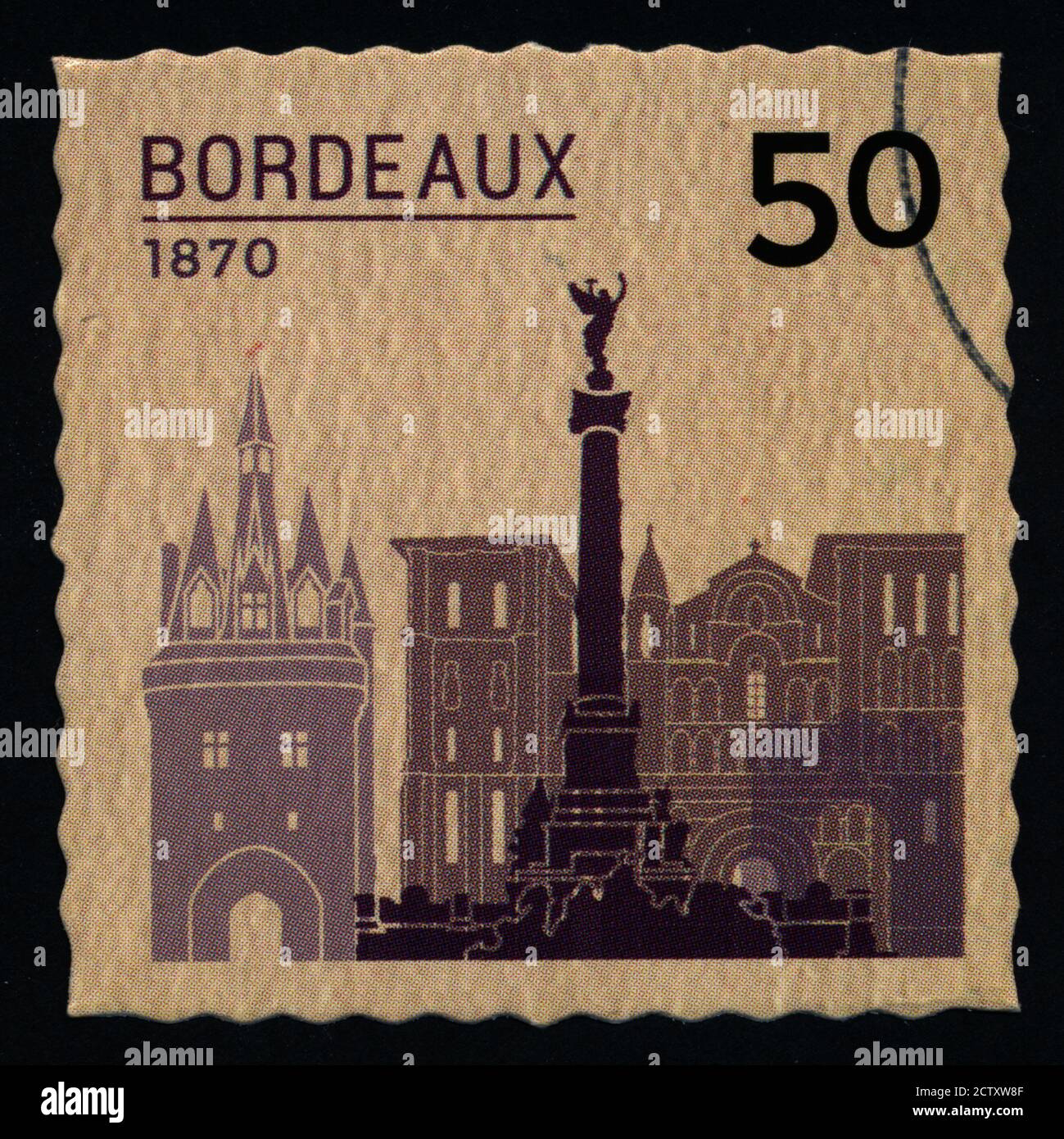 LES timbres-poste DE BORDEAUX ancienne architecture États grand format xxl Banque D'Images