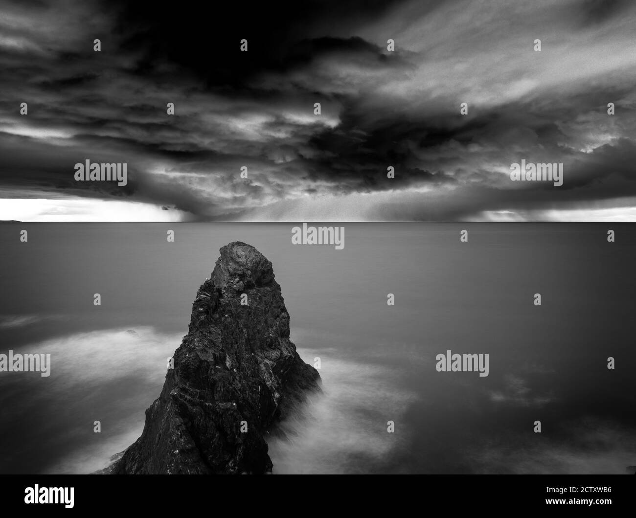 Orage en mer, Cardigan Bay, pays de Galles Banque D'Images