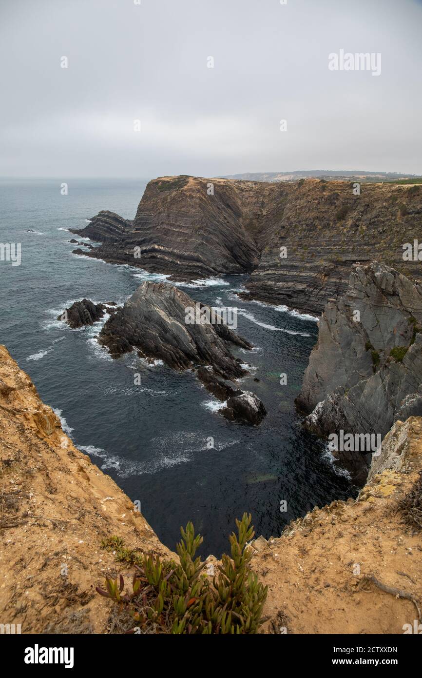 Cap Sardão, Odemira, Alentejo, Portugal. Banque D'Images