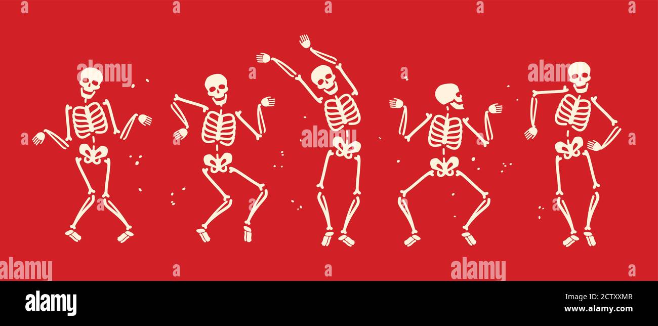 Symbole squelette drôle. Illustration vectorielle de dessin animé d'Halloween Illustration de Vecteur