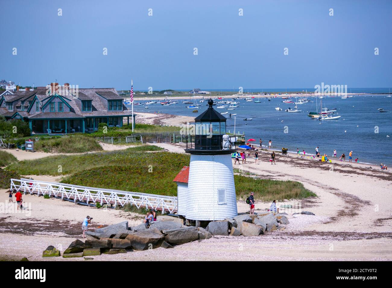 Brant point Lighthouse, Nantucket Island, Massachusetts, États-Unis Banque D'Images