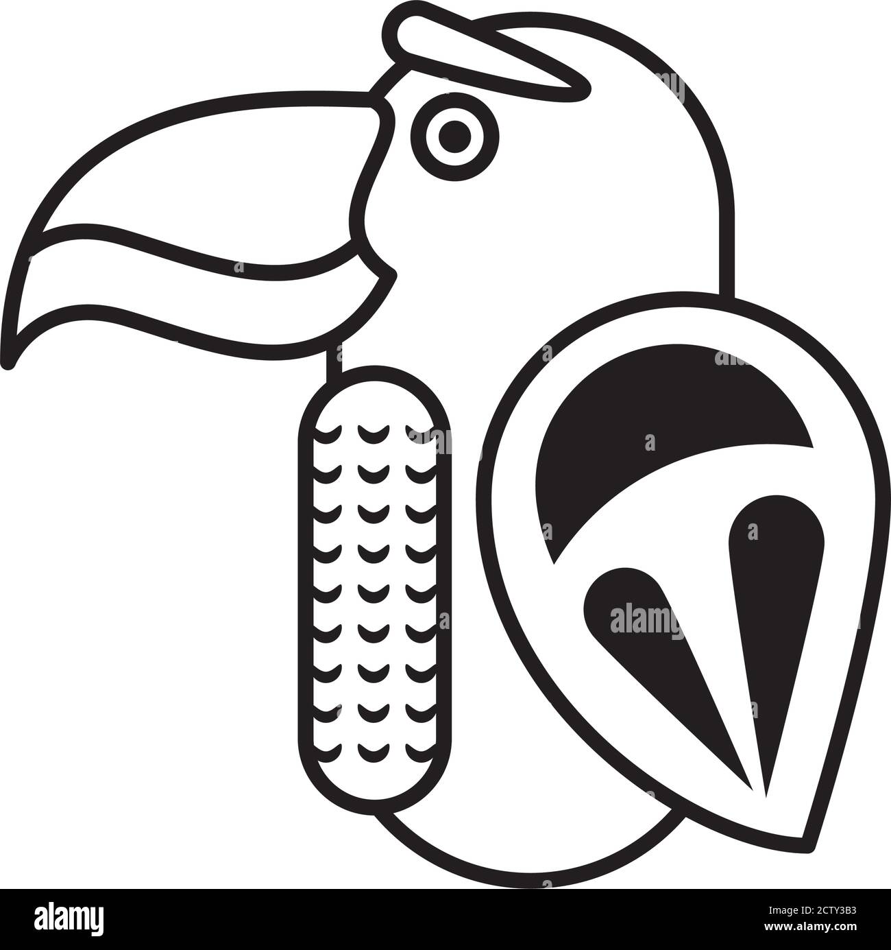motif vectoriel d'icône de style oiseau mexicain exotique Illustration de Vecteur