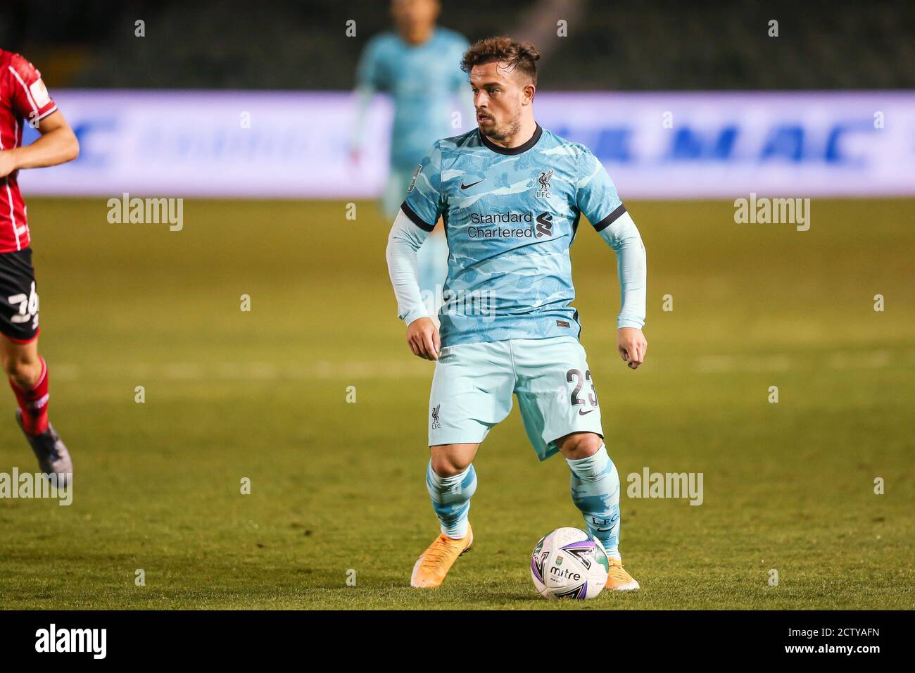 Xherdan Shaqiri, milieu de terrain de Liverpool (23) lors de la coupe de la Ligue anglaise, coupe EFL Carabao, match de football entre Lincoln City et Liverpool le Septemb Banque D'Images