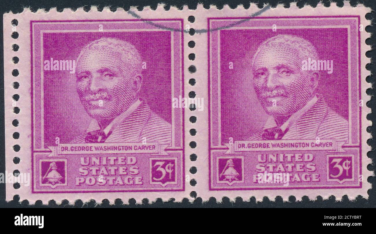 Docteur George Washington Carver postal Stamp stock photo Afrique ethnicité, inventeur, 1950-1959, adulte, adultes seulement, docteur George Washington Carver po Banque D'Images