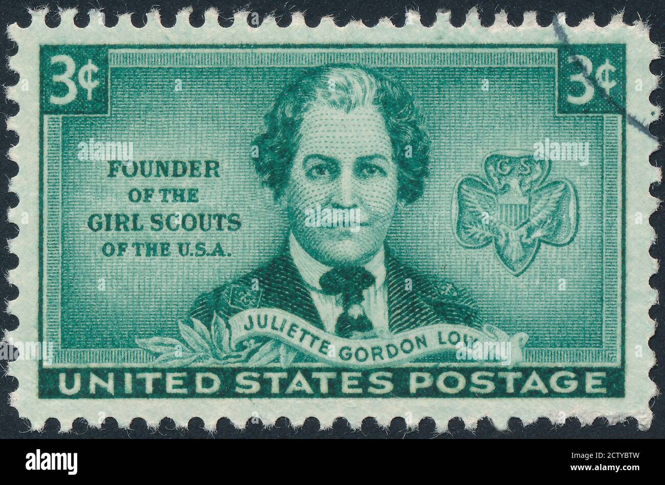 Girl Scouts Founder Juliette Gordon Low Postage Stamp photo adulte, EMAG, Girl Scout, horizontal, image SaveVernon, Connecticut, Etats-Unis - Mars 29, Banque D'Images