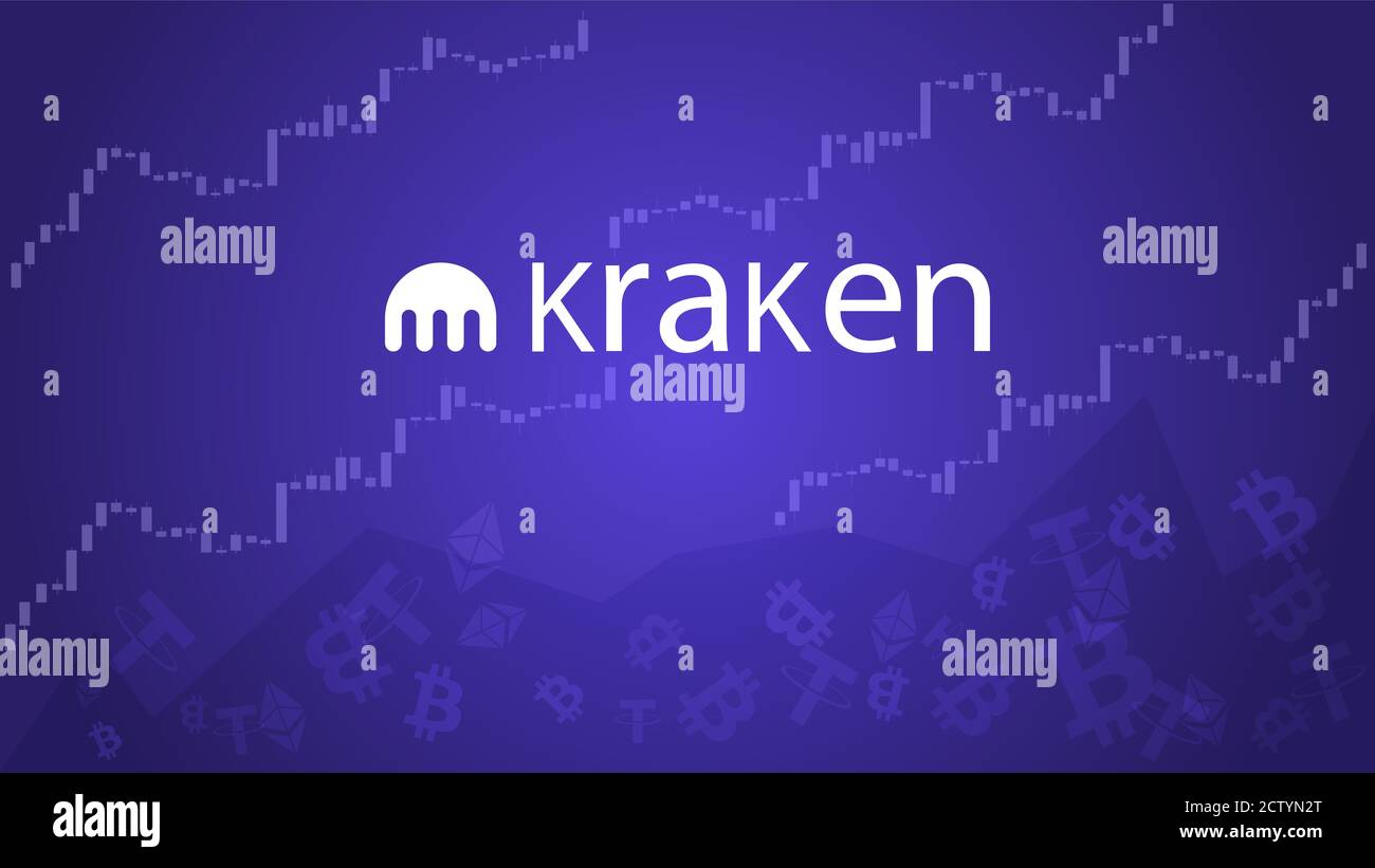 Nom du marché boursier de la crypto-monnaie Kraken avec logo sur fond  numérique abstrait. Bourse Crypto pour les actualités et les médias Photo  Stock - Alamy