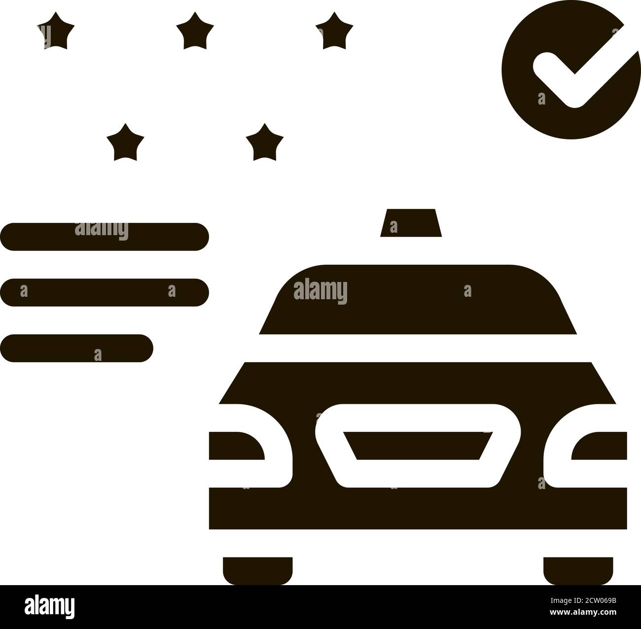 Rating en ligne Service de taxi Icon Vector Illustration Illustration de Vecteur