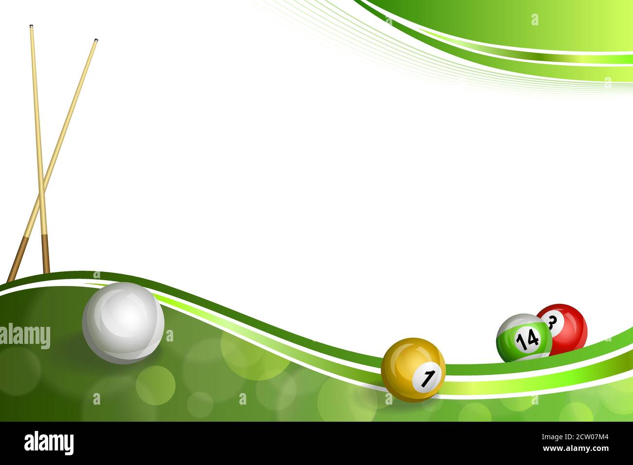 Arrière-plan abstrait vert billard pool cue ball illustration vecteur Illustration de Vecteur