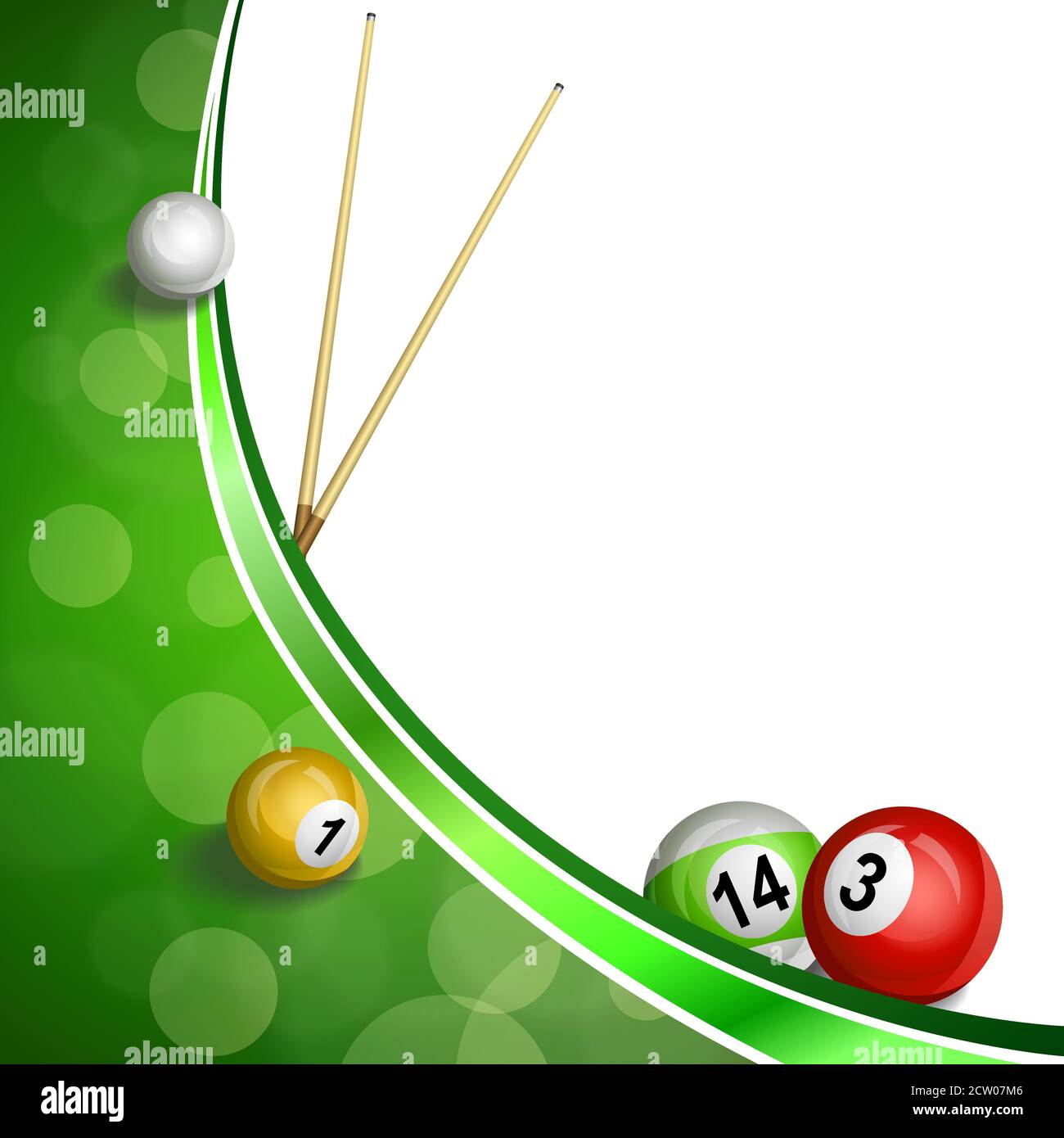 Arrière-plan abstrait vert billard pool cue ball illustration vecteur Illustration de Vecteur