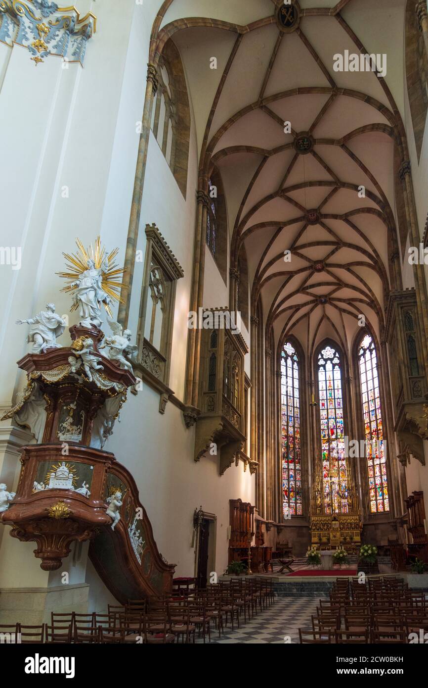 Brno (Brünn): Cathédrale Saint-Pierre et Paul dans la vieille ville, Jihomoravsky, Südmähren, Moravie du Sud, Tchèque Banque D'Images