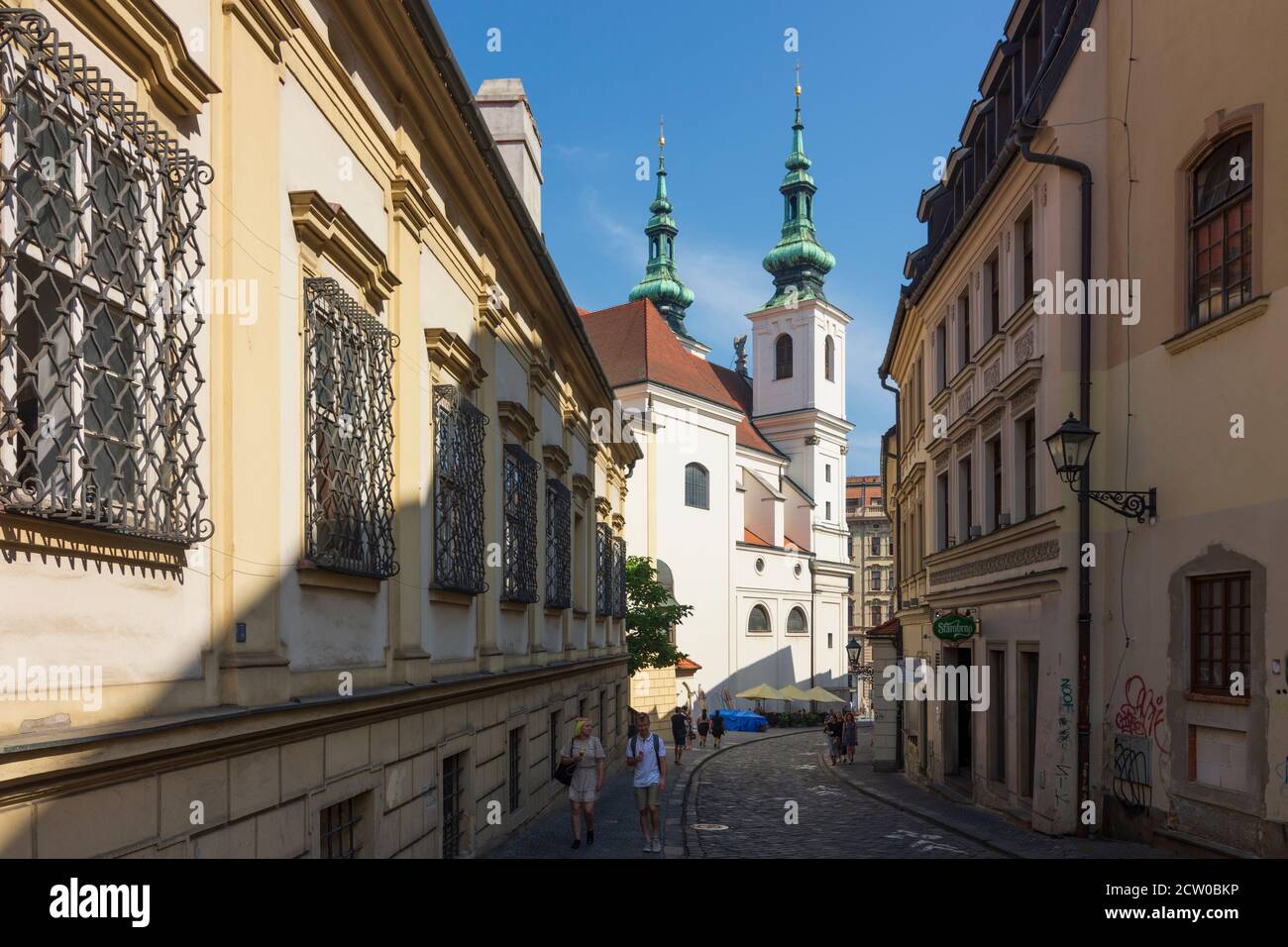 Brno (Brünn): Rue Dominikanska, église St Michael dans la vieille ville, Jihomoravsky, Südmähren, Moravie du Sud, Tchèque Banque D'Images