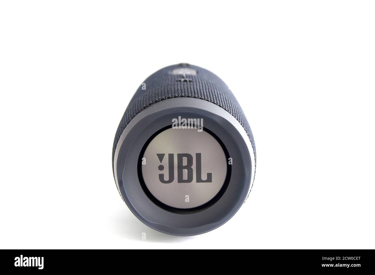 ALLEMAGNE, HAMM, 04.04.2020 : JBL charge 3, enceinte portable bluetooth noire, avec protection contre les intempéries. Banque D'Images