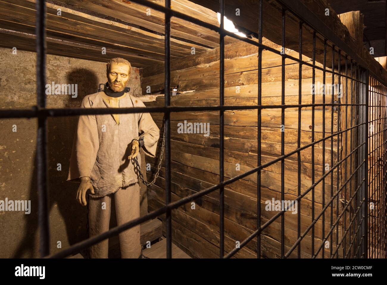 Brno (Brünn): Château de Spilberk, casemates, cellule unique dans la colline du château de Spilberk (Spielberg), Jihomoravsky, Südmähren, Moravie du Sud, Tchèque Banque D'Images