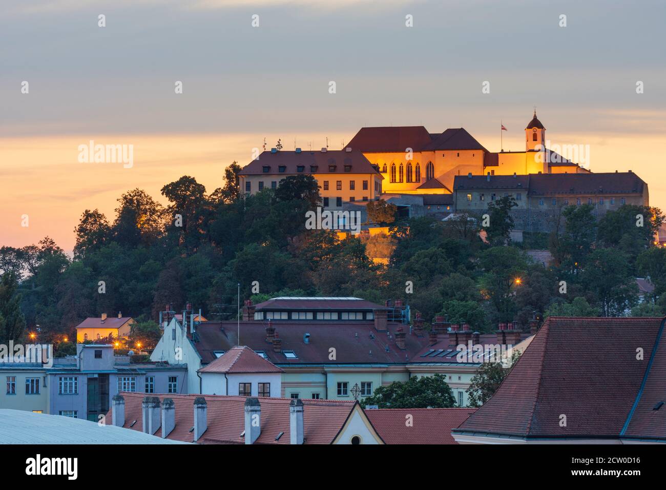 Brno (Brünn): Château de Spilberk dans la vieille ville, Jihomoravsky, Südmähren, Moravie du Sud, Tchèque Banque D'Images