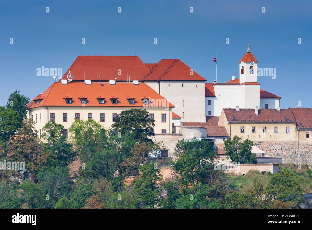 Brno (Brünn): Château de Spilberk dans la vieille ville, Jihomoravsky, Südmähren, Moravie du Sud, Tchèque Banque D'Images