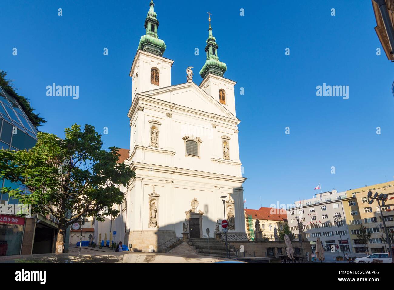 Brno (Brünn): eglise St Michael dans la vieille ville, Jihomoravsky, Südmähren, Moravie du Sud, Tchèque Banque D'Images