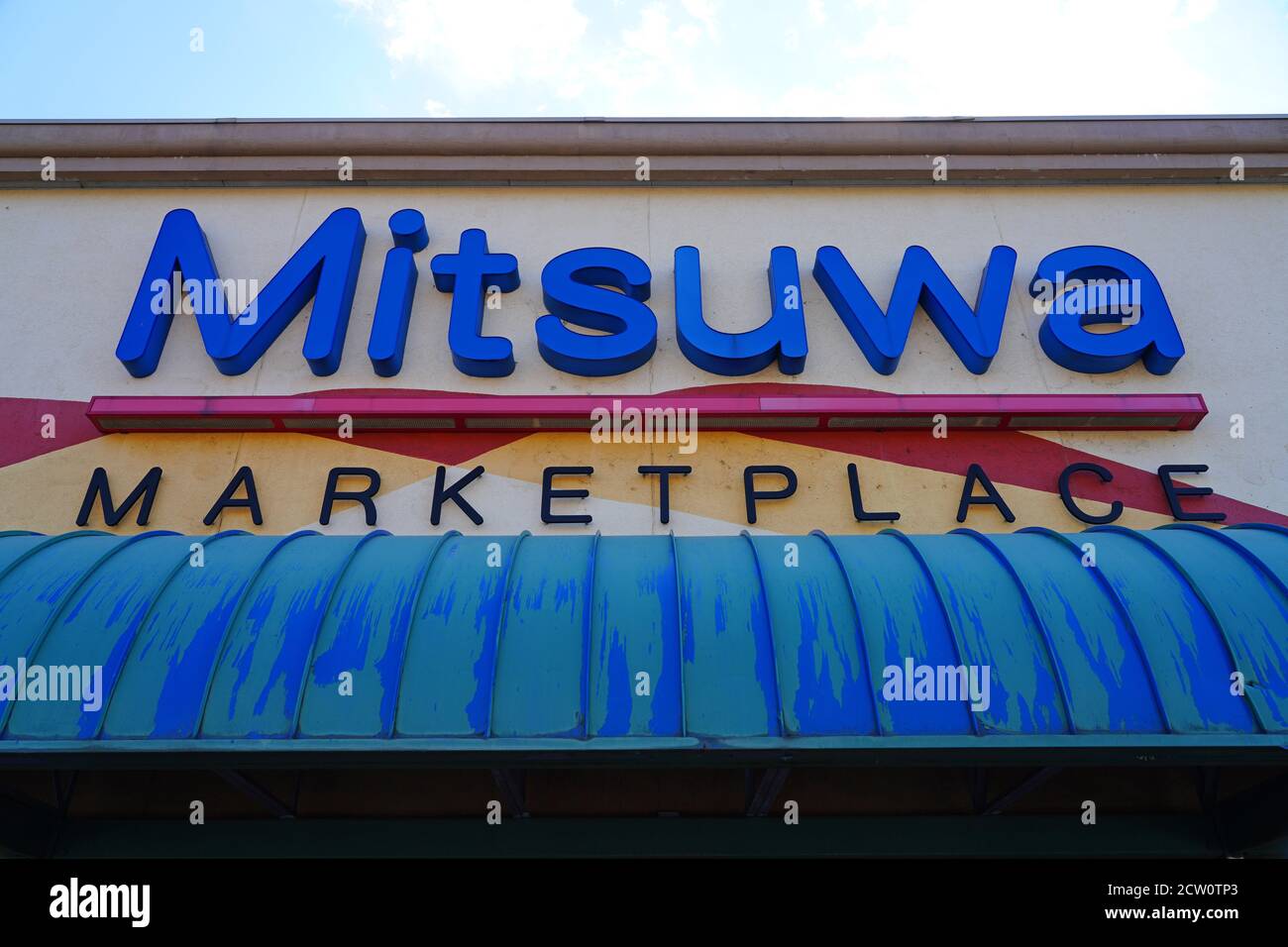 EDGEWATER, NJ -20 SEPTEMBRE 2020- vue de l'épicerie japonaise Mitsuwa Marketplace située à Edgewater, New Jersey, États-Unis. Banque D'Images