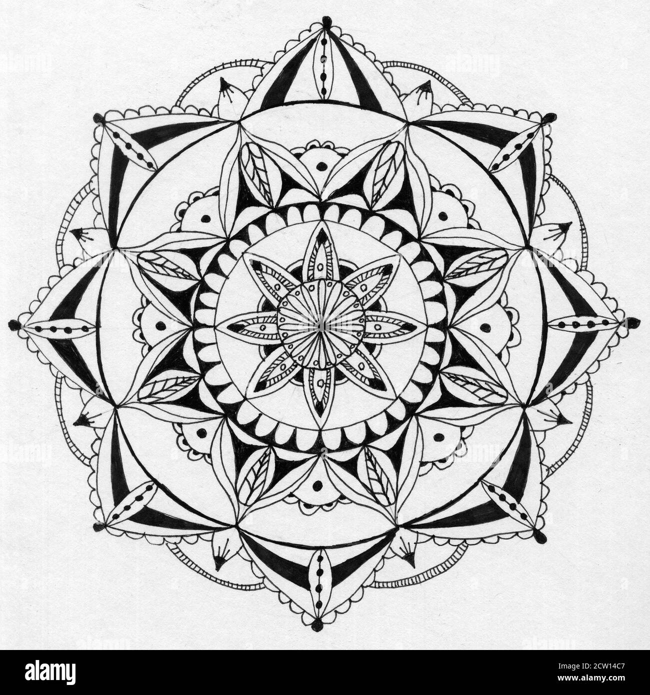 Mandala zentangle Banque de photographies et d'images à haute résolution -  Alamy