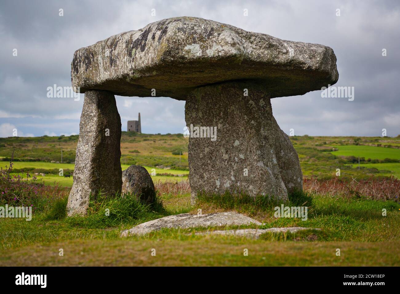 Tombeau néolithique de Lanyon Quoit, Madron, Penzance, Cornouailles Banque D'Images