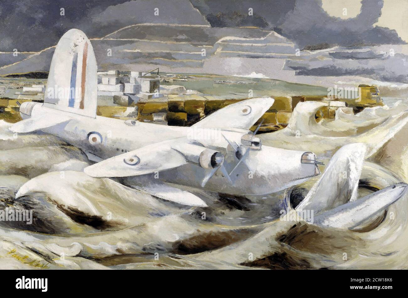 Défense d'Albion par Paul Nash (1889-1946), huile sur toile, 1942 Banque D'Images