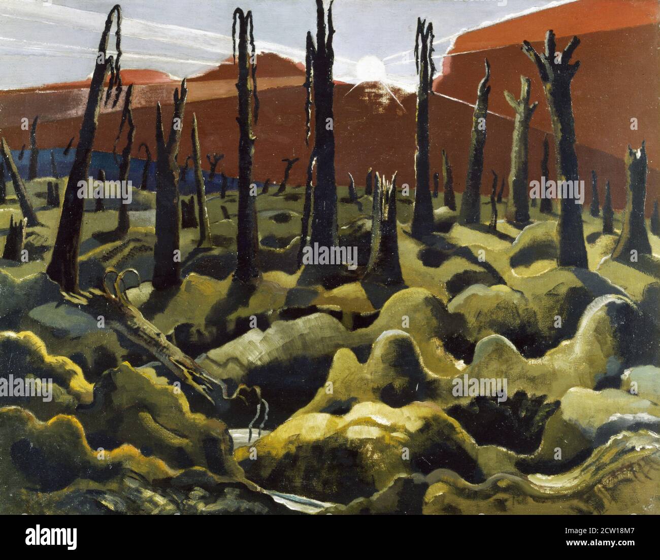 « nous faisons un nouveau monde » par Paul Nash (1889-1946), huile sur toile, 1918 Banque D'Images