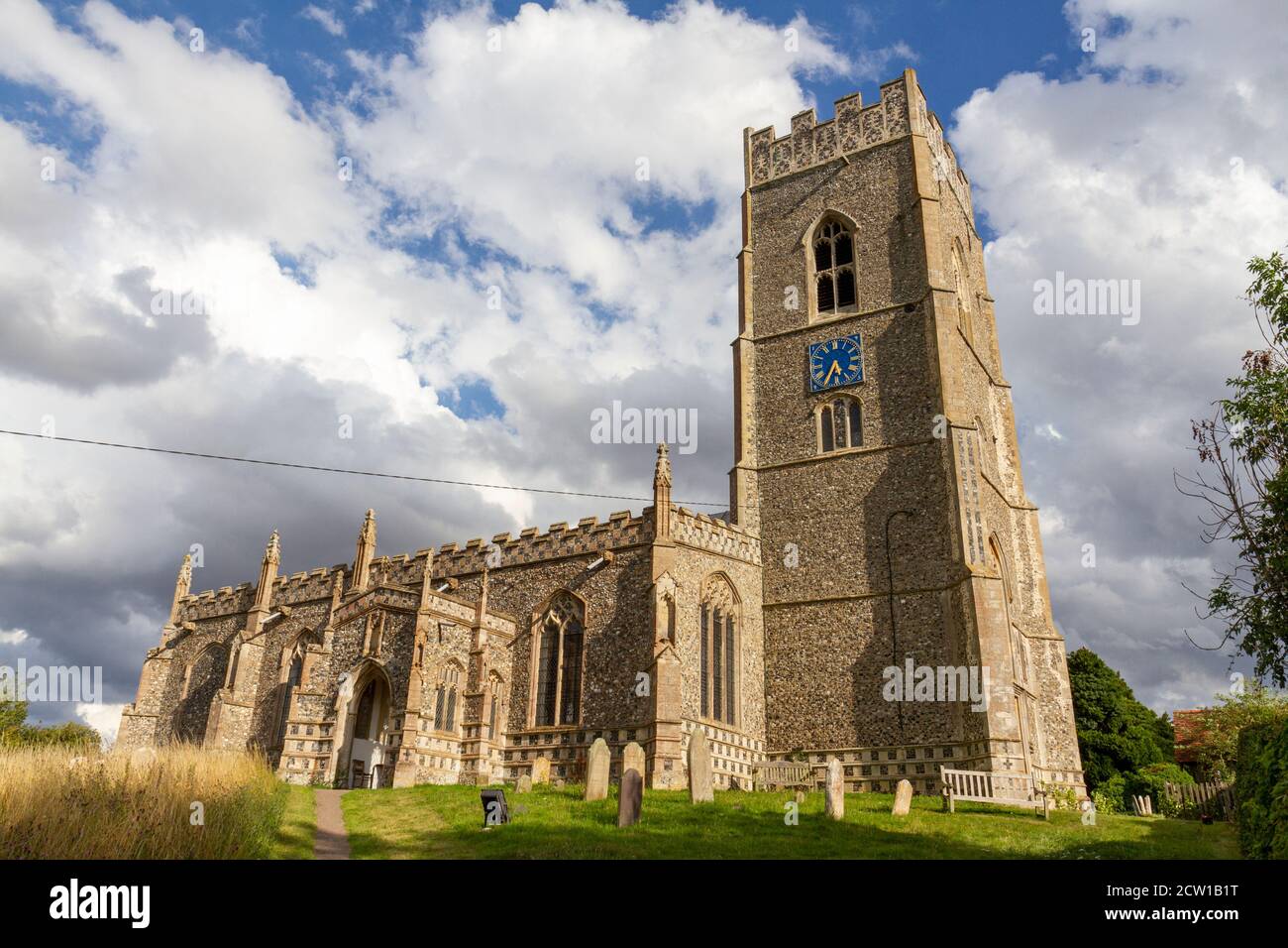 Eglise St Mary, une église paroissiale de Grade I dans le joli village de Kersey, Suffolk, Royaume-Uni. Banque D'Images