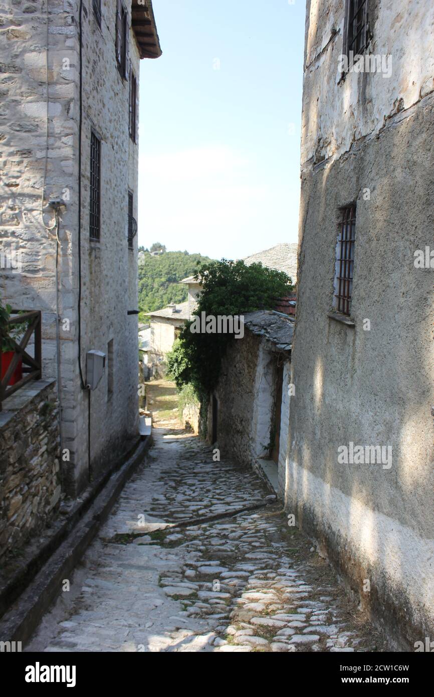 Village de Pinakates à Mont Pelio , Grèce Banque D'Images