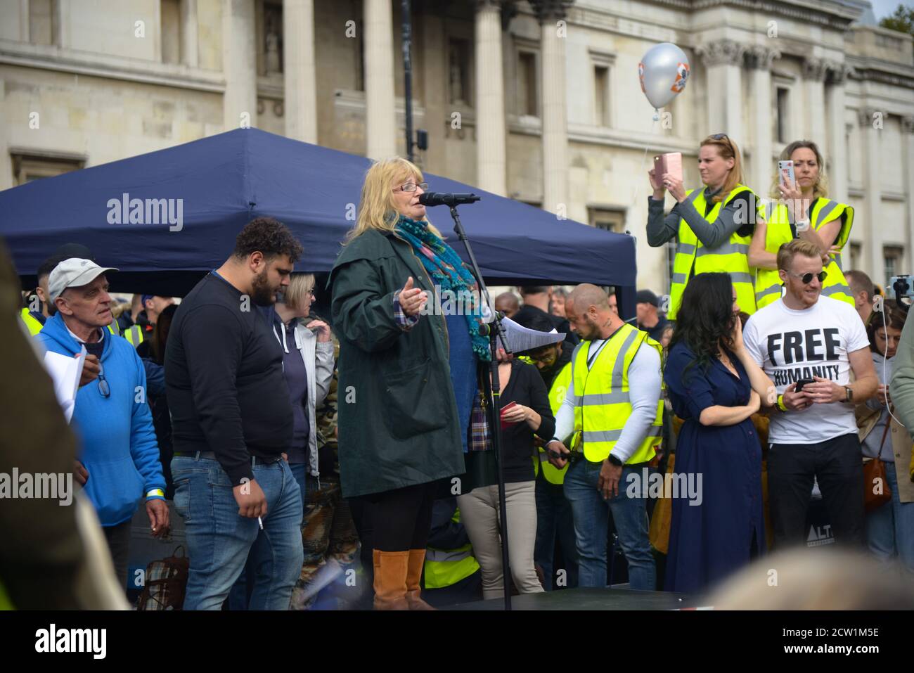 Freedom Rally, Trafalgar Square, Londres 26 septembre 2020 photo Antonio Pagano/Alamy Banque D'Images