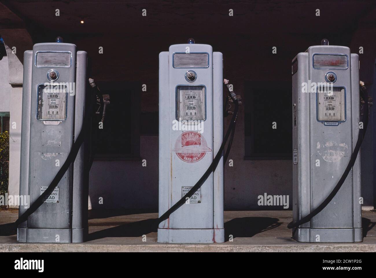 Olympic Gas Pumps, San Diego, Californie, États-Unis, John Margolies Roadside America Photograph Archive, 1978 Banque D'Images