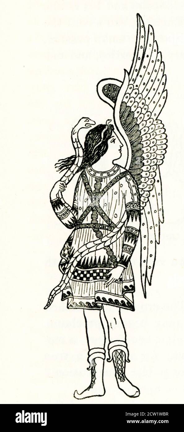 Cette illustration du début des années 1900 montre un ancien acteur grec dans le costume d'un Fury. Les Erinyes, ou Furies en anglais, étaient trois déesses de vengeance et de châtiment qui punissaient les hommes pour crimes contre l'ordre naturel. Ils étaient particulièrement préoccupés par l'homicide, la conduite non filiale, les infractions contre les dieux et le parjure. Une victime qui cherche justice pourrait faire tomber la malédiction des Erinys sur le criminel. Banque D'Images