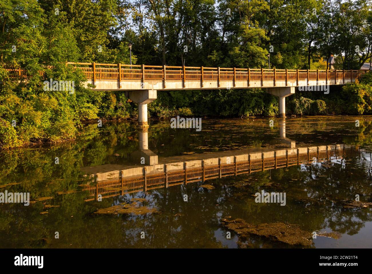 Pont à COE Lake, Berea Ohio Banque D'Images