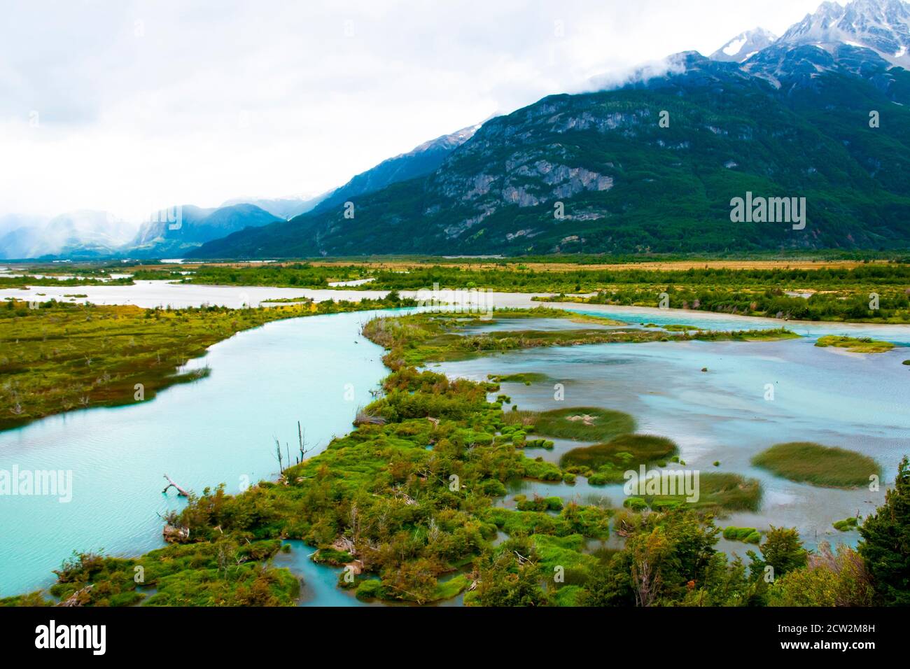 La rivière Ibanez - Chili Banque D'Images