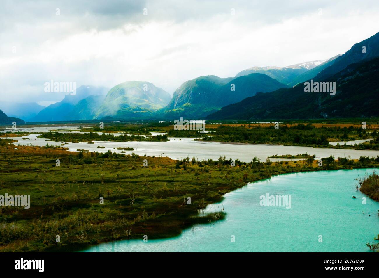 La rivière Ibanez - Chili Banque D'Images