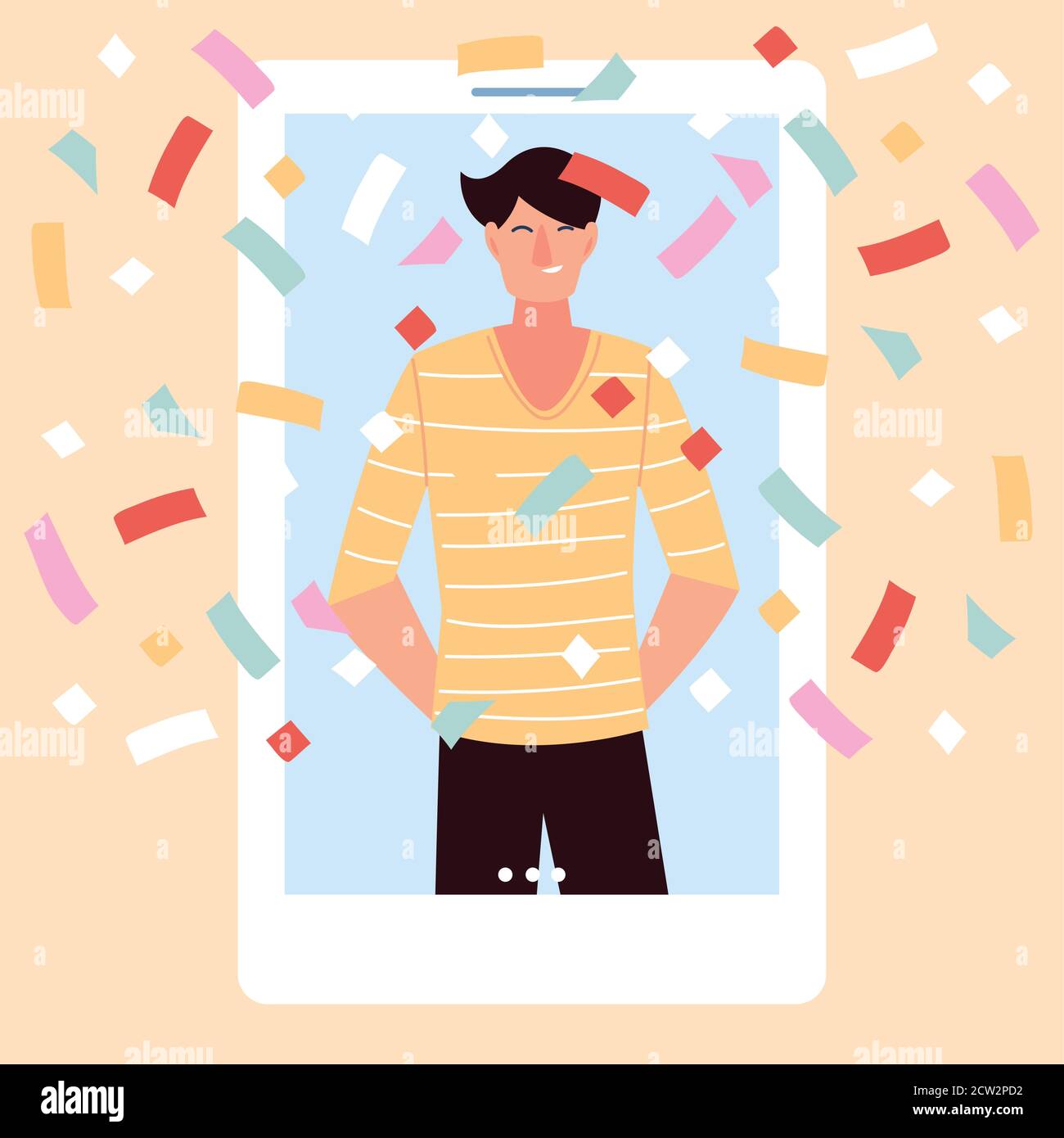 Partie Virtuelle Avec Homme Dessin Anime Et Confetti Dans La Conception De Smartphone Joyeux Anniversaire Et Video Theme De Chat Illustration Vectorielle Image Vectorielle Stock Alamy Partie Virtuelle Avec Homme Dessin Anime Et Confetti Dans La Conception De Smartphone Joyeux Anniversaire Et Video Theme De Chat Illustration Vectorielle Image Vectorielle Stock Alamy