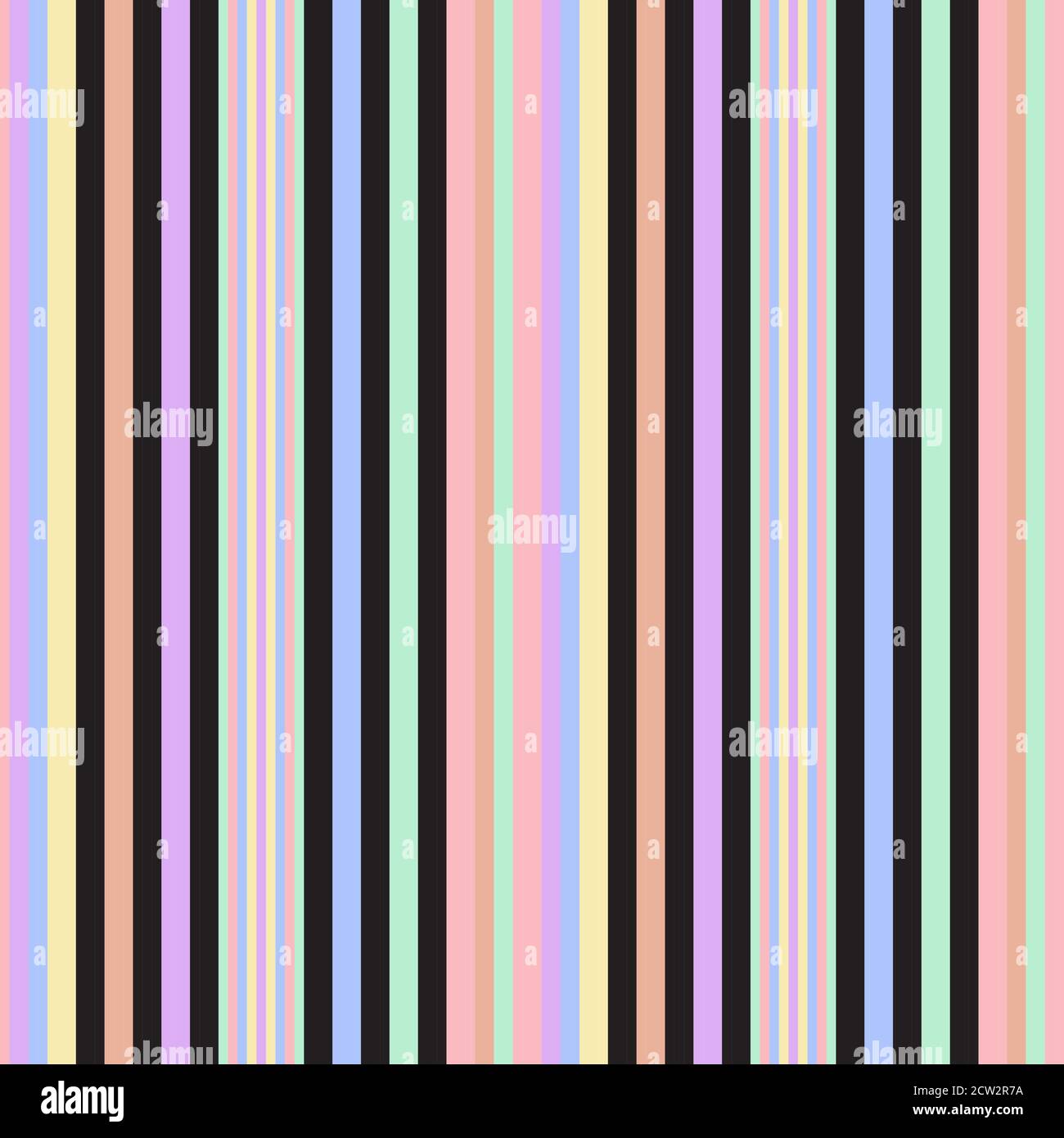 Fond à motif sans couture et rayures multicolores adapté aux textiles de mode, Illustration de Vecteur