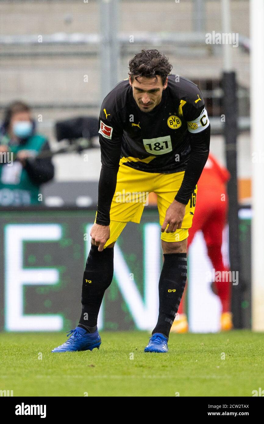 . Football, FC Augsburg (A) - Borussia Dortmund (DO), Bundesliga, 2e jour de match, saison 2020/2021, le 26 septembre 2020 à Augsburg/WWKARENA/Allemagne. Note de la rédaction : les règlements DFL interdisent toute utilisation de photographies comme séquences d'images et/ou quasi-vidéo. € | utilisation dans le monde entier Banque D'Images