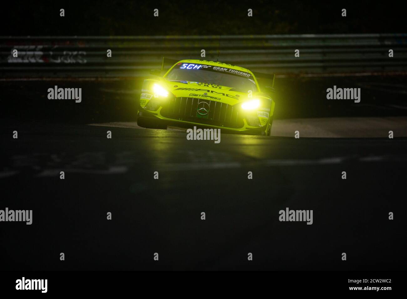 09 Shoffner John (usa), Hill Janine (usa), GetSpeed Performance, Mercedes-AMG GT3, action pendant les 2020 24 heures de Nurburgring, sur le N.rburgring Banque D'Images