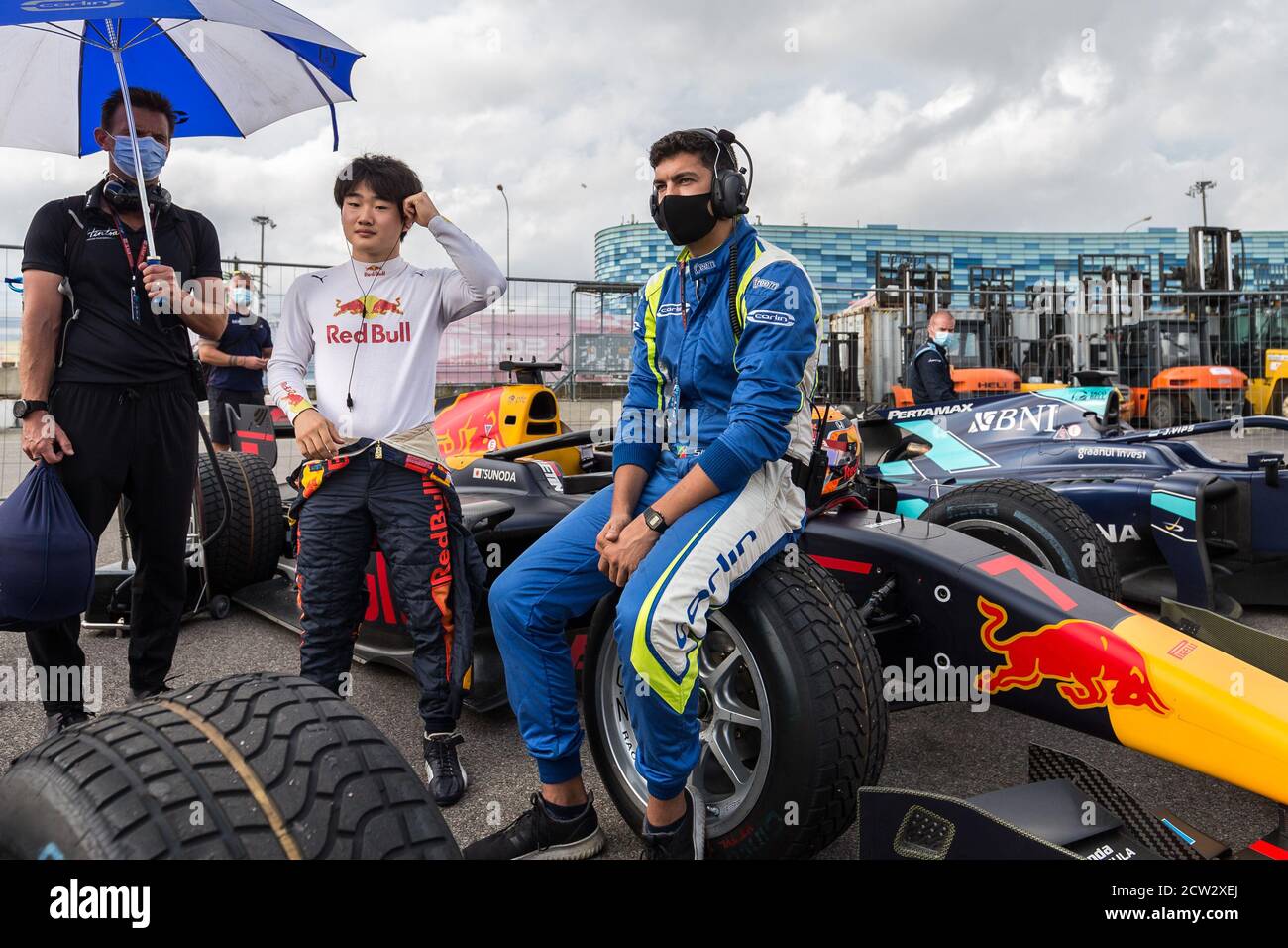 Tsunoda Yuki (jpn), Carlin, Dallara F2 2018, portrait, ambiance pendant la 10e manche du Championnat de Formule 2 2020 de la FIA du 25 septembre au Banque D'Images