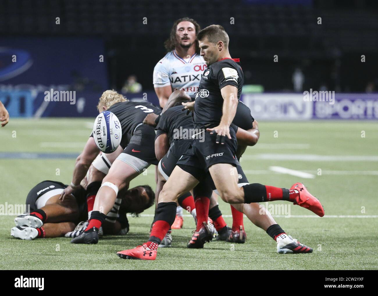 Richard Wigglesworth de Saracens lors de la coupe des Champions, match de rugby semi-finale entre Racing 92 et Saracens le 26 septembre 2020 à Paris Banque D'Images