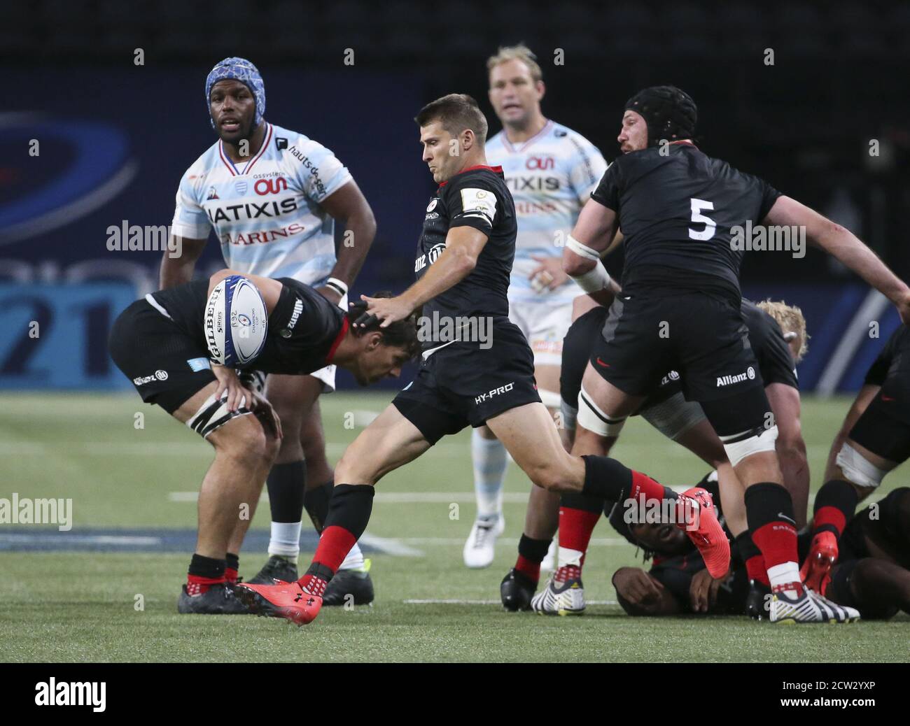 Richard Wigglesworth de Saracens lors de la coupe des Champions, match de rugby semi-finale entre Racing 92 et Saracens le 26 septembre 2020 à Paris Banque D'Images
