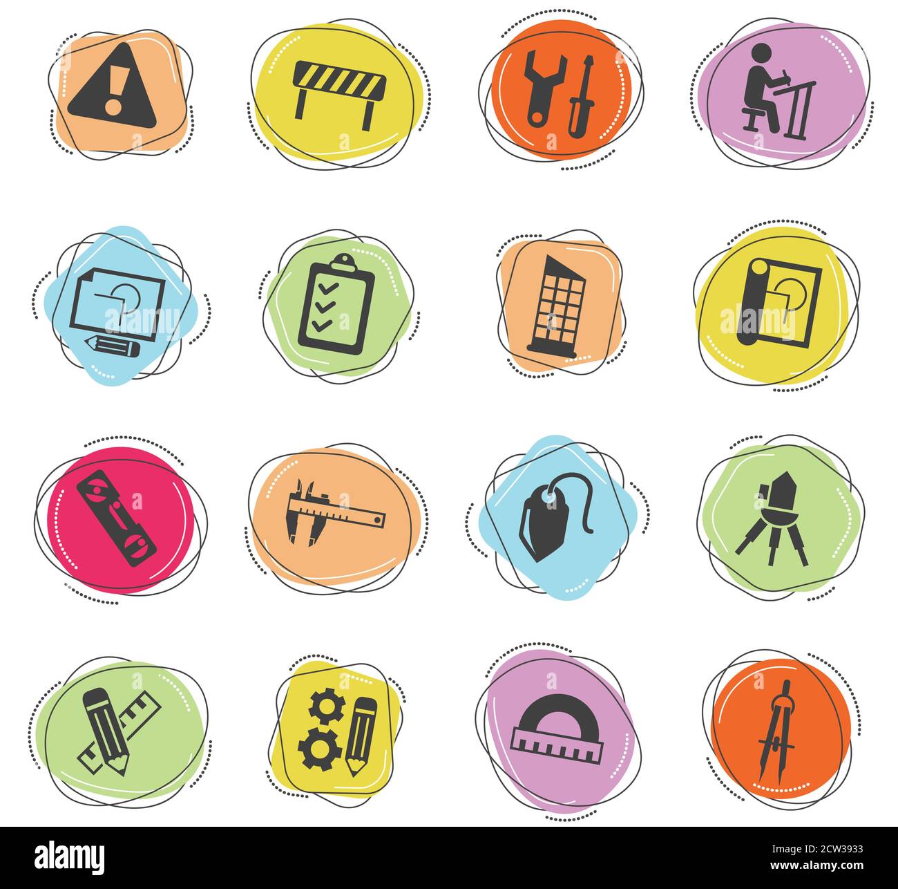 Engineering icon set Illustration de Vecteur