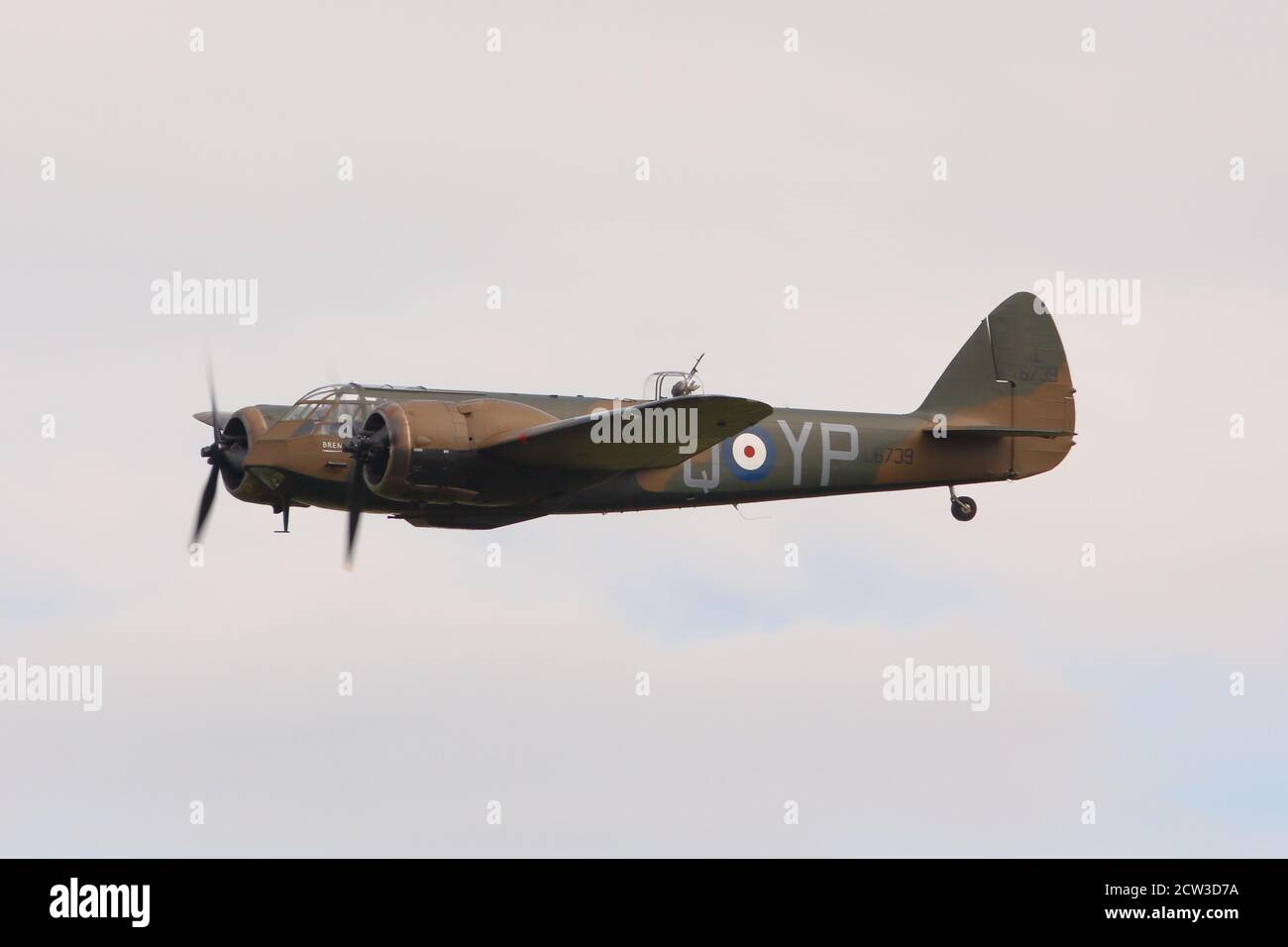Un bombardier léger Bristol Blenheim est exposé régulièrement à l'Abingdon Air & Country Show, Oxfordshire, Royaume-Uni Banque D'Images