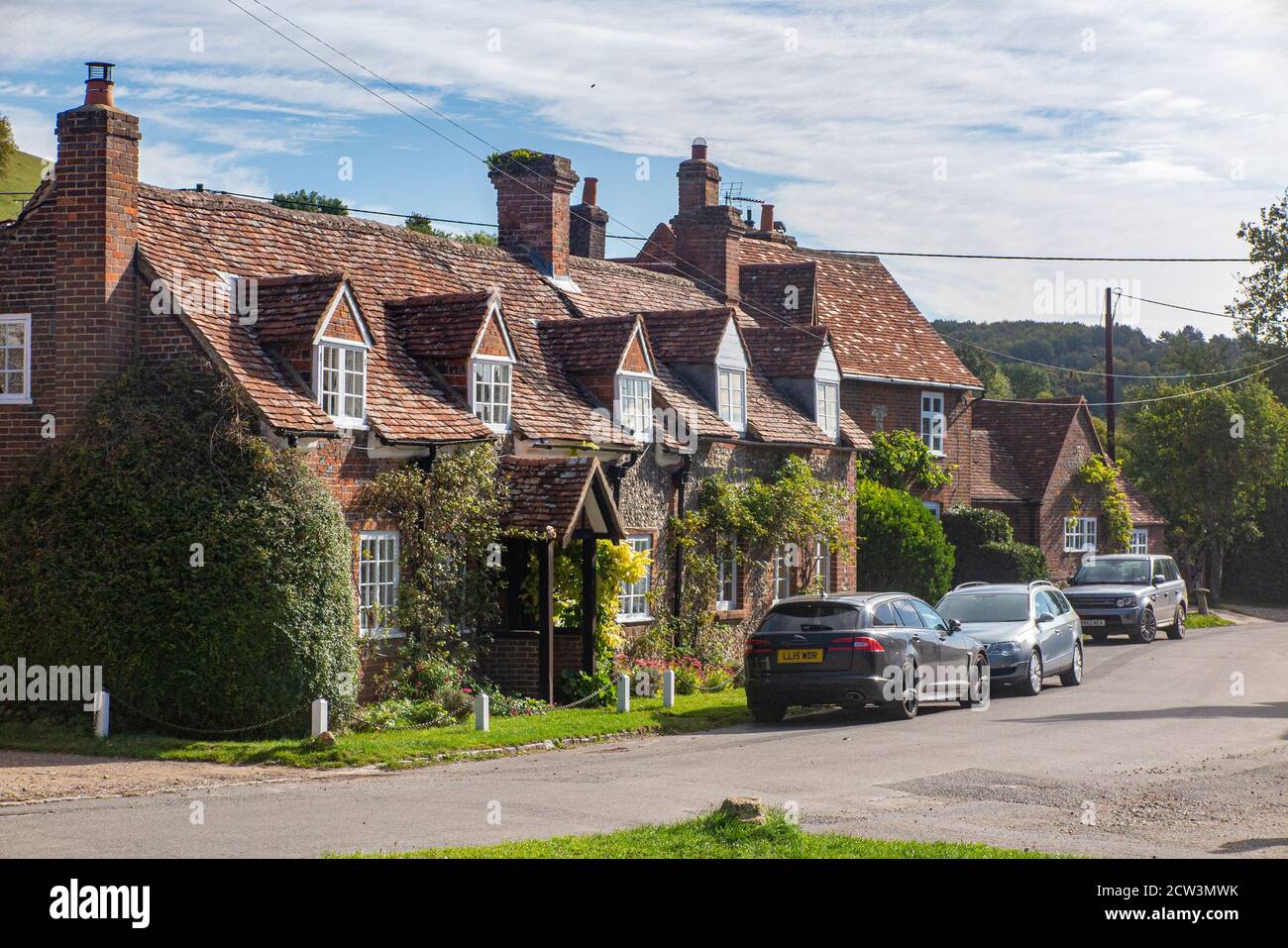 Le village de Turville dans le Buckinghamshire - un village typiquement anglais, où se trouvent de nombreux films et programmes de télévision Banque D'Images