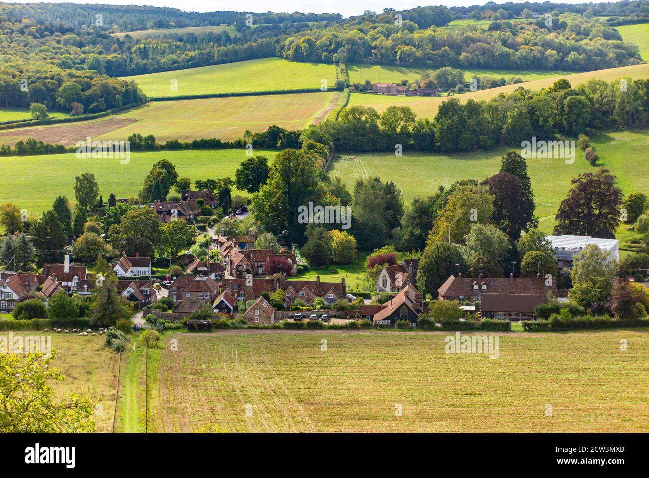 Le village de Turville dans le Buckinghamshire - un village typiquement anglais, où se trouvent de nombreux films et programmes de télévision Banque D'Images
