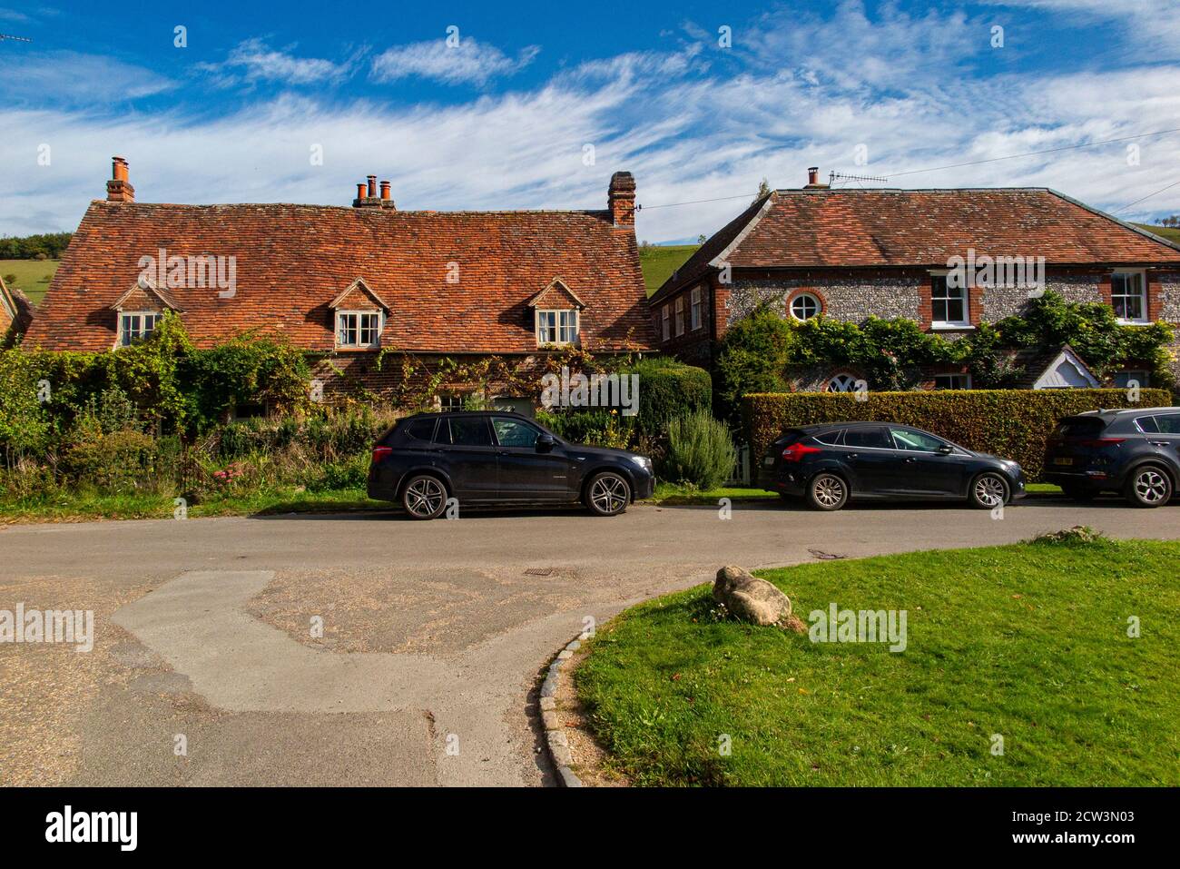 Le village de Turville dans le Buckinghamshire - un village typiquement anglais, où se trouvent de nombreux films et programmes de télévision Banque D'Images