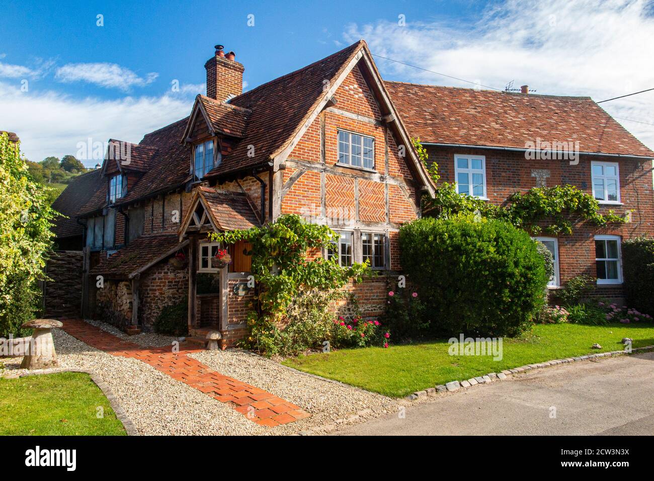 Le village de Turville dans le Buckinghamshire - un village typiquement anglais, où se trouvent de nombreux films et programmes de télévision Banque D'Images