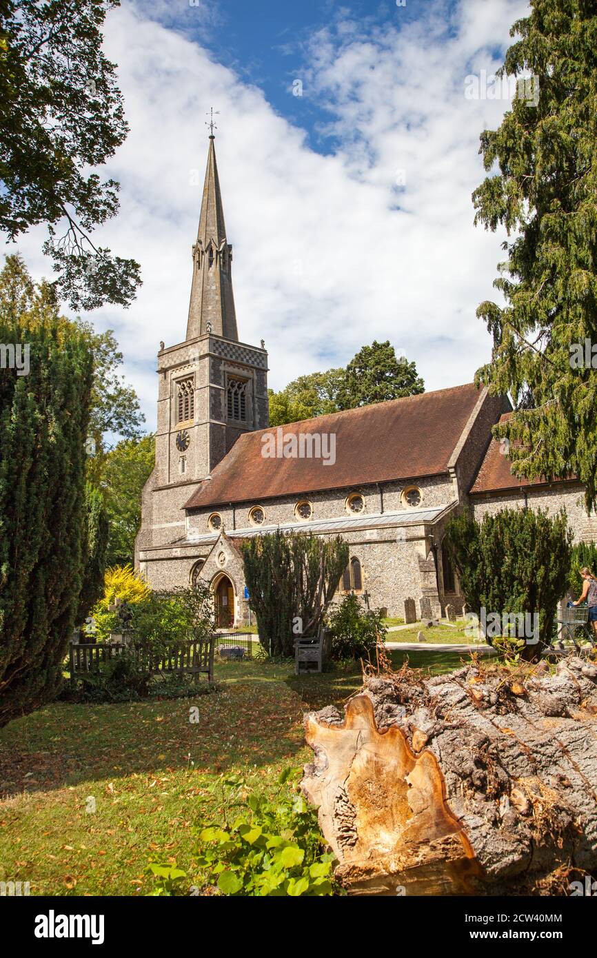 Eglise paroissiale St Marys dans le paisible quintessence Chilterns Buckinghamshire Ville de campagne de Princes Risborough Angleterre Banque D'Images