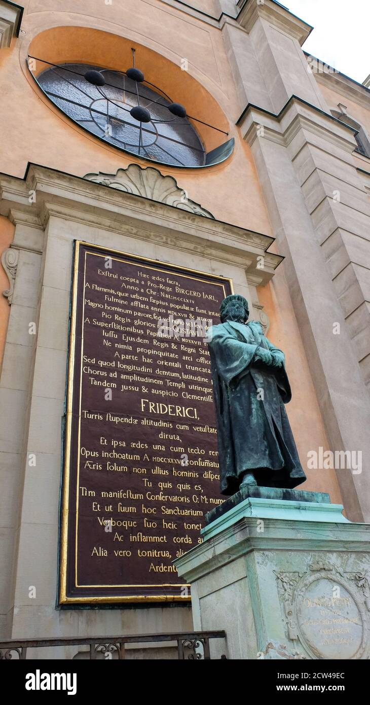 Le Storkyrkan, ou église Saint-Nicolas, également la cathédrale de Stockholm, est la deuxième plus ancienne église de Stockholm, en Suède. Il est situé dans la vieille ville, n Banque D'Images