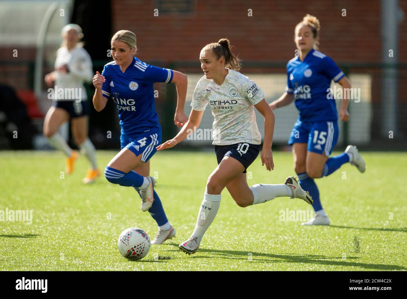 LOUGHBOROUGH, ANGLETERRE. 27 SEPTEMBRE 2020 lors du match de la Vitality Women's FA Cup entre Leicester City et Manchester City au stade Farley Way, Quorn, Loughborough, le dimanche 27 septembre 2020. (Crédit : Leila Coker | INFORMATIONS MI) crédit : INFORMATIONS MI et sport /Actualités Alay Live Banque D'Images